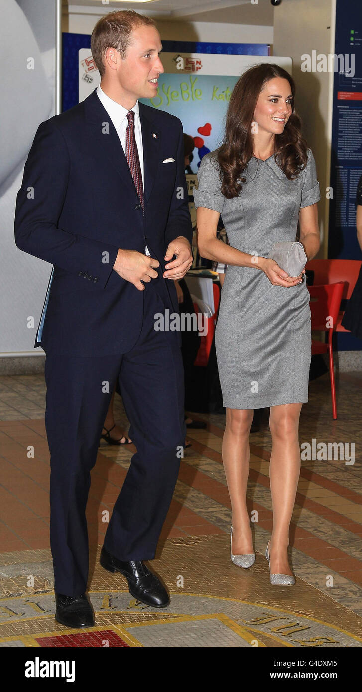 The duke and duchess of cambridge visit sainte justine university