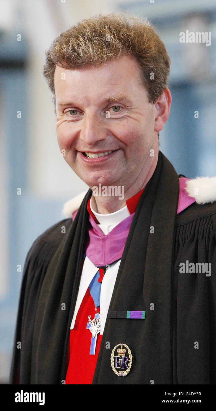 The Reverend Neil Gardner at the Canongate Kirk in Edinburgh, Scotland, where Zara Phillips will marry her fiance, rugby international Mike Tindall, later this month. Stock Photo