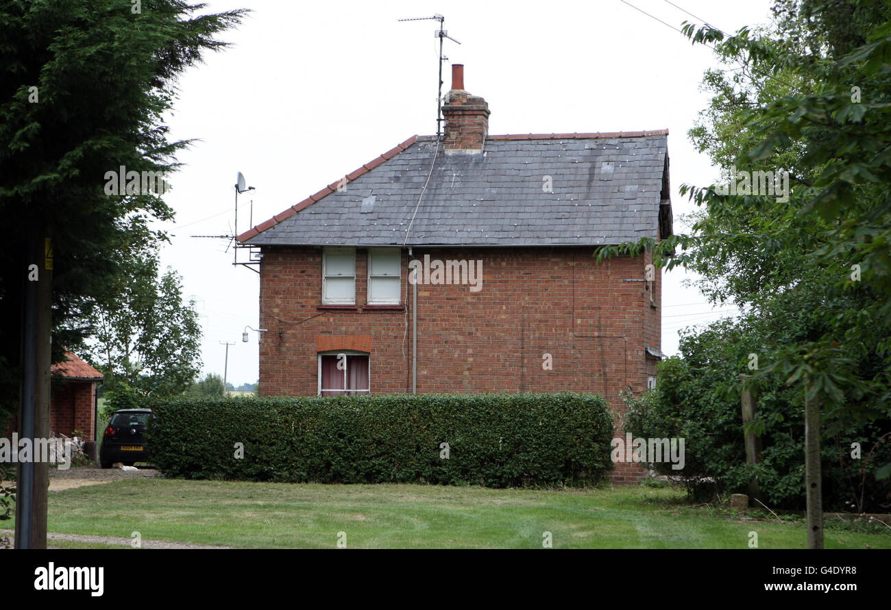 A general view of the house at Grays Farm, Deeping St Nicholas, near Spalding, Lincolnshire as a couple are seeking an injunction and damages in the High Court against the owners and operators of the wind farm in Lincolnshire they say drove them from their farmhouse home with its 'unbearable' noise. Stock Photo