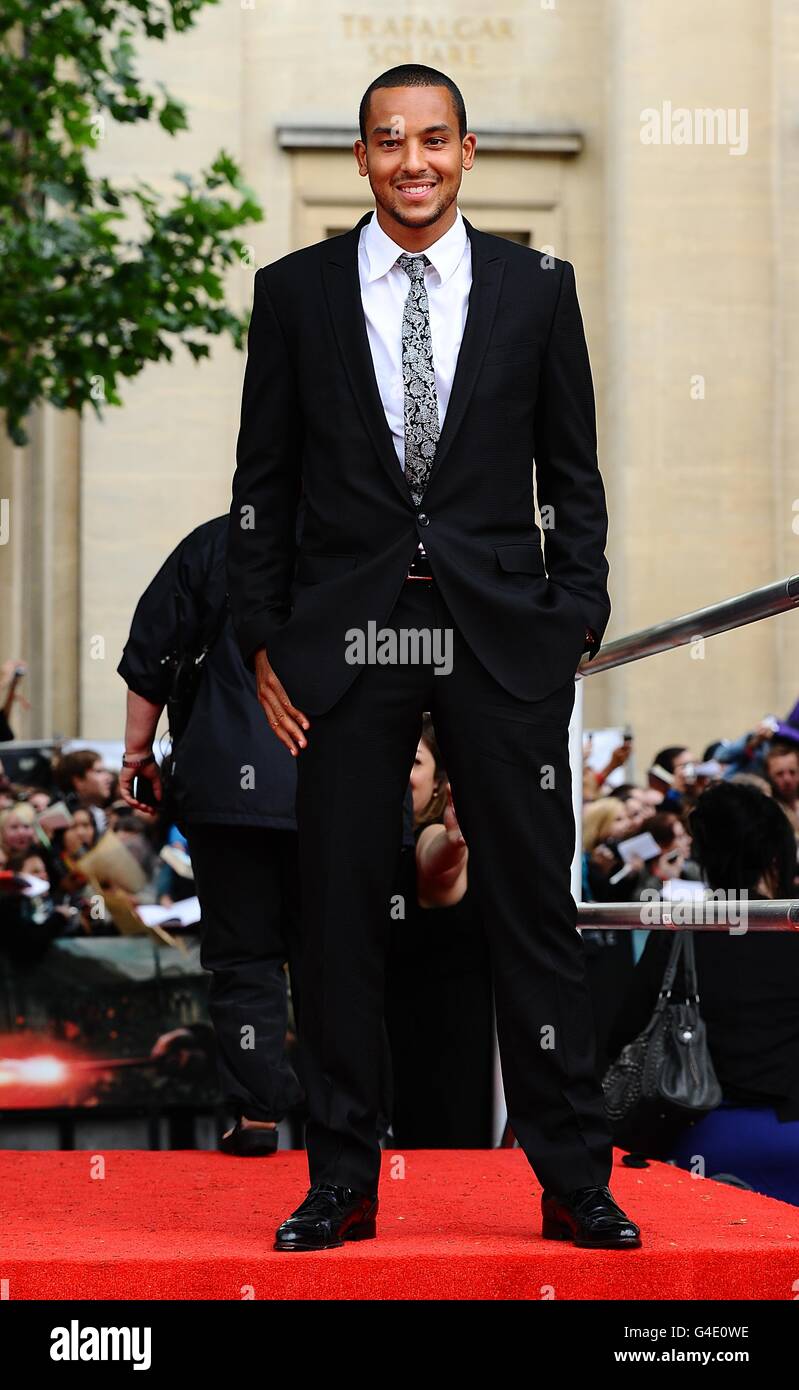 Theo Walcott arriving for the world premiere of Harry Potter And The