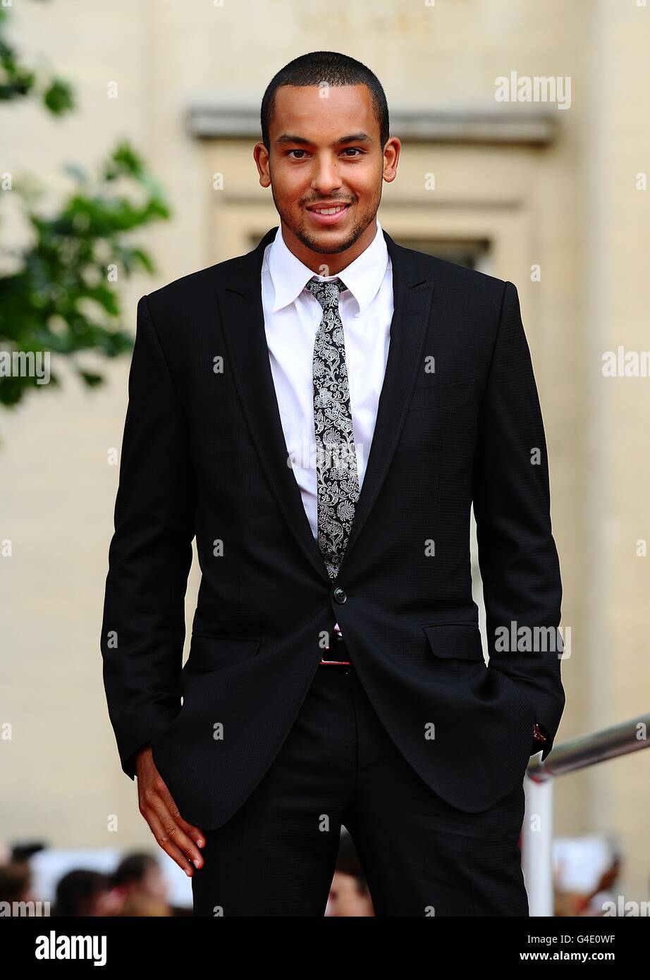 Theo Walcott arriving for the world premiere of Harry Potter And The