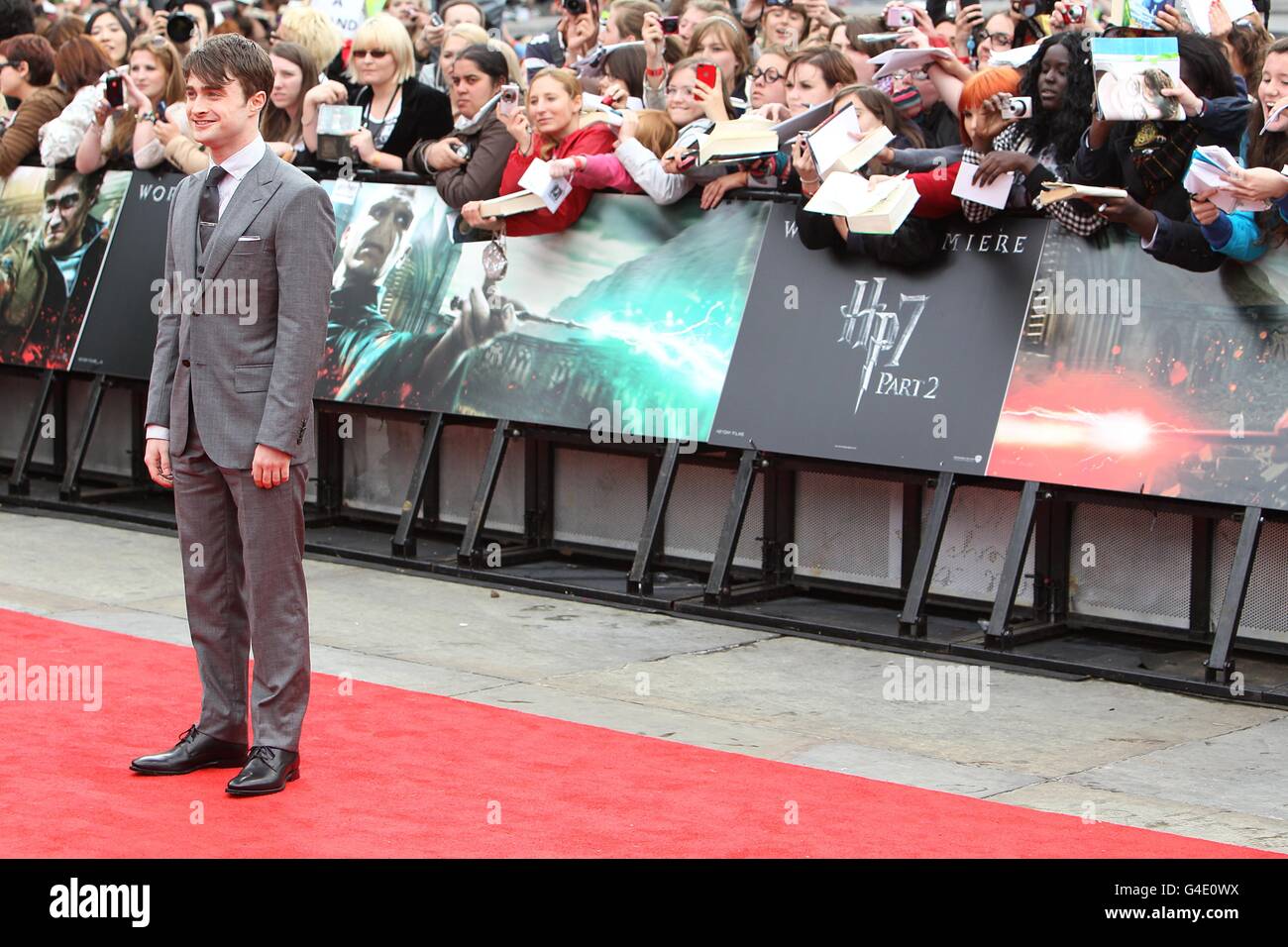 Daniel Radcliffe arriving for the world premiere of Harry Potter And The Deathly Hallows: Part 2. Stock Photo