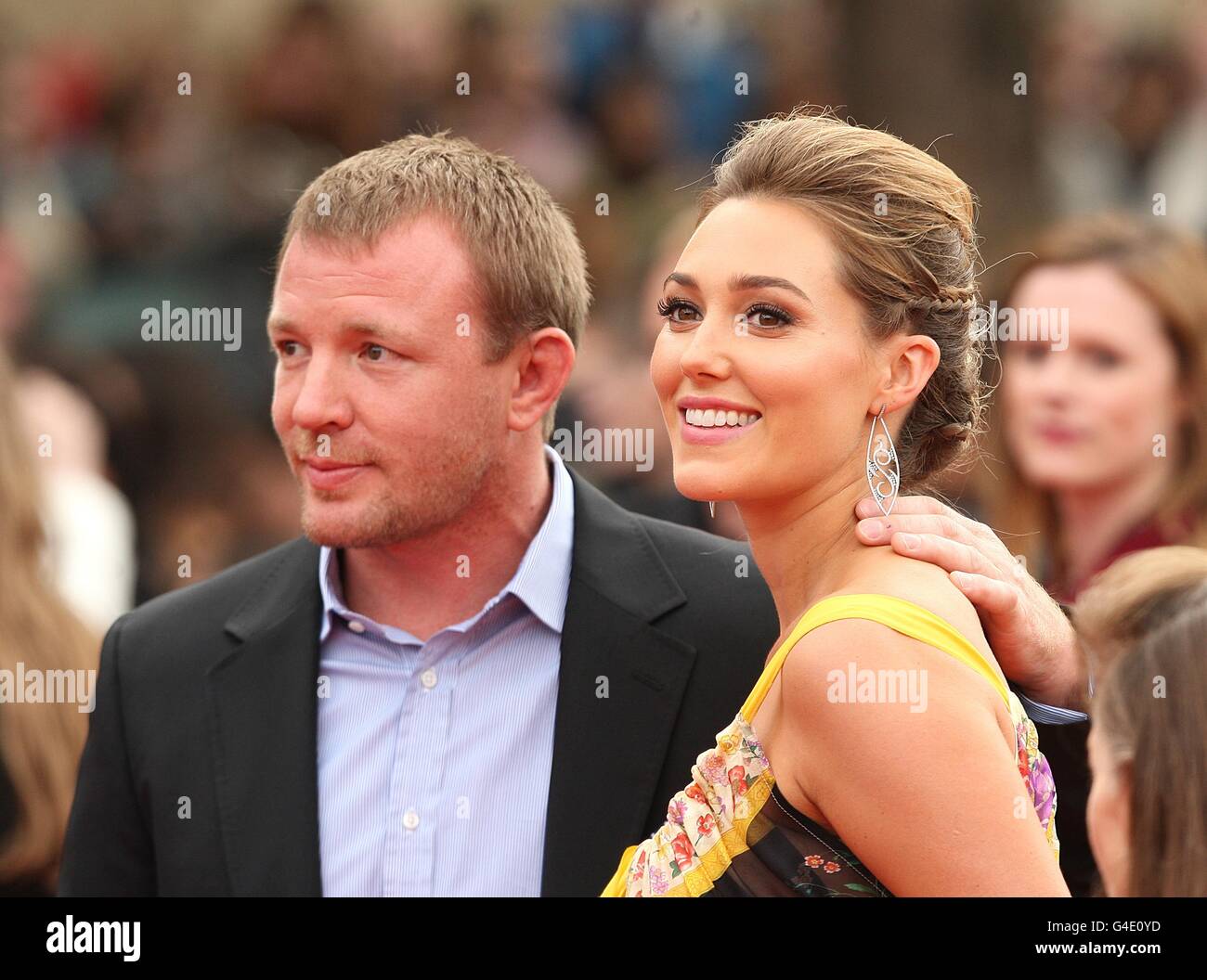 Guy Ritchie and Jacqui Ainsley arriving for the world premiere of Harry Potter And The Deathly Hallows: Part 2. Stock Photo