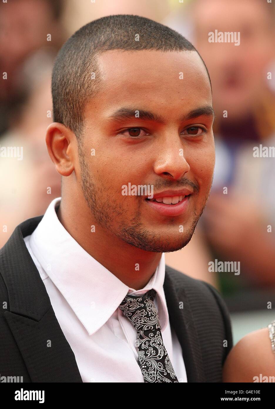Theo Walcott arriving for the world premiere of Harry Potter And The Deathly Hallows: Part 2. Stock Photo