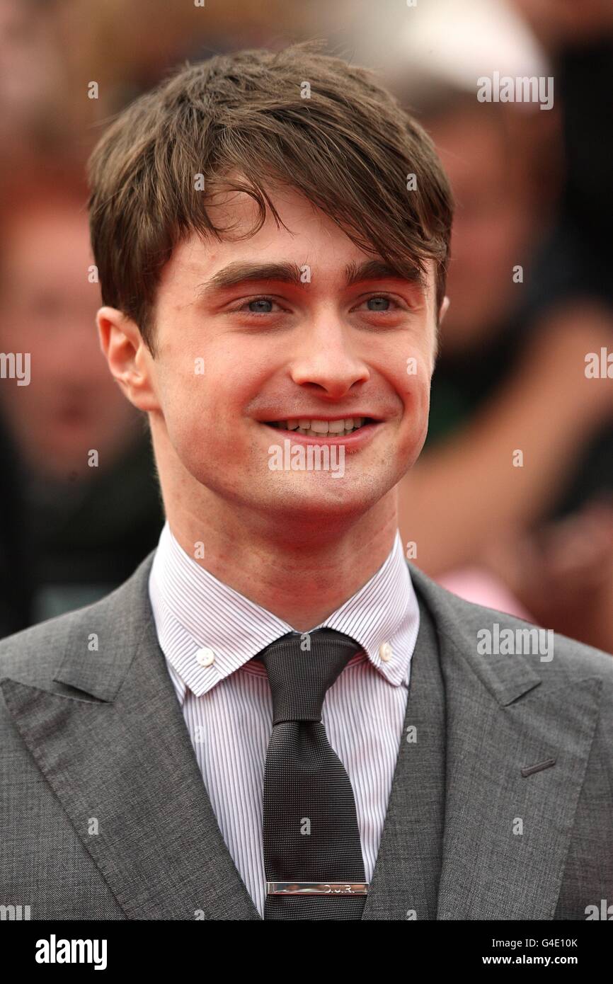 Daniel Radcliffe arriving for the world premiere of Harry Potter And The Deathly Hallows: Part 2. Stock Photo