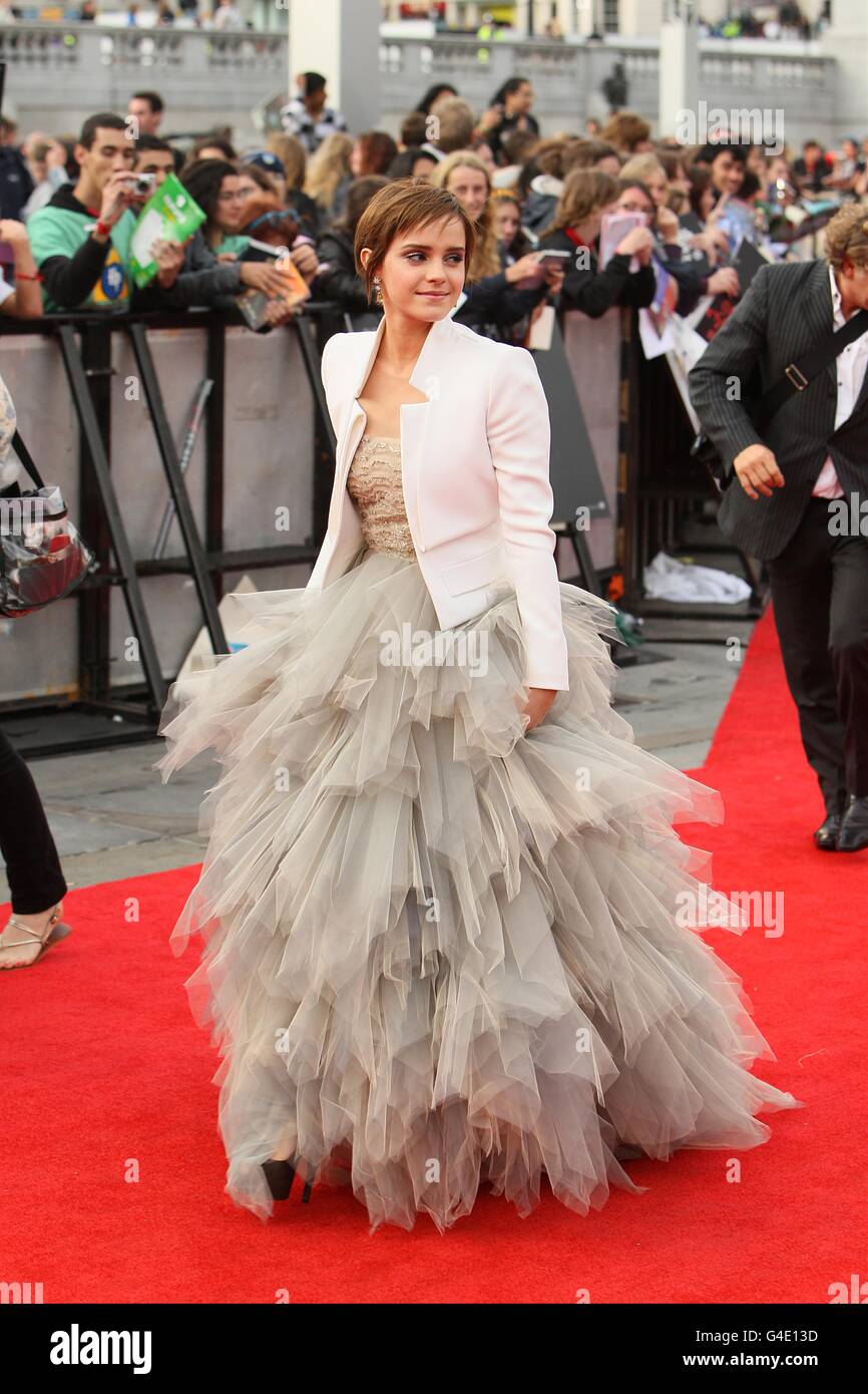 Harry Potter And The Deathly Hallows: Part 2 UK Film Premiere - London. Emma Watson at the world premiere of Harry Potter And The Deathly Hallows: Part 2. Stock Photo