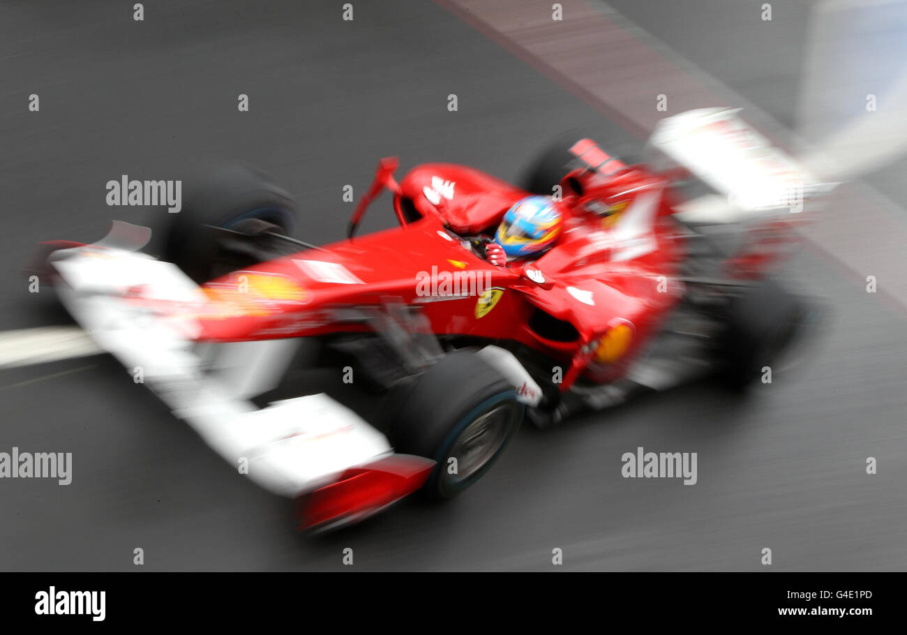 Ferrari driver Fernando Alonso during Practice for the Formula One ...