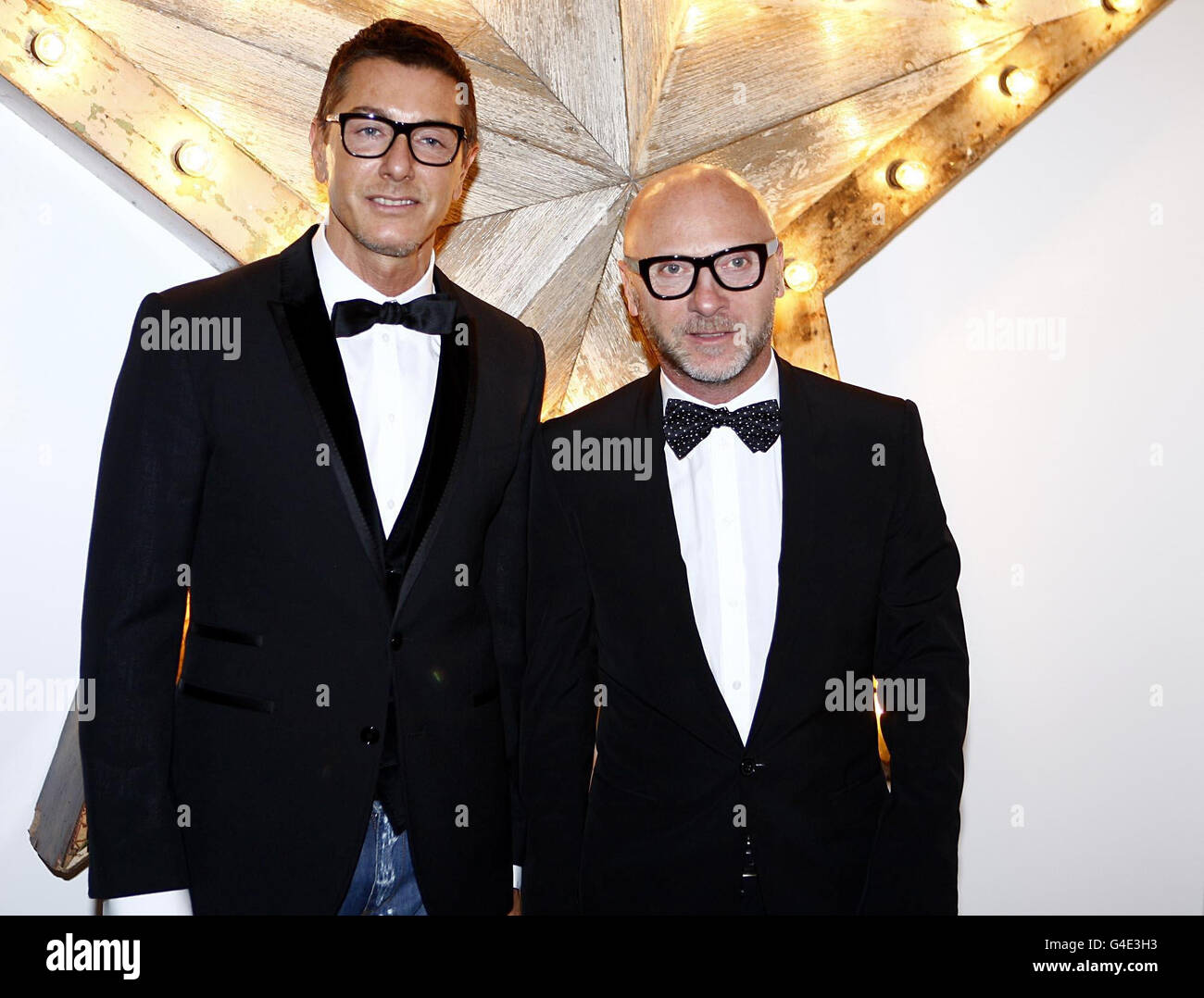 Stefano Gabbana (left) and Domenico Dolce attending the NET-A-PORTER and MR  PORTER D&G Party at Westfield, London Stock Photo - Alamy