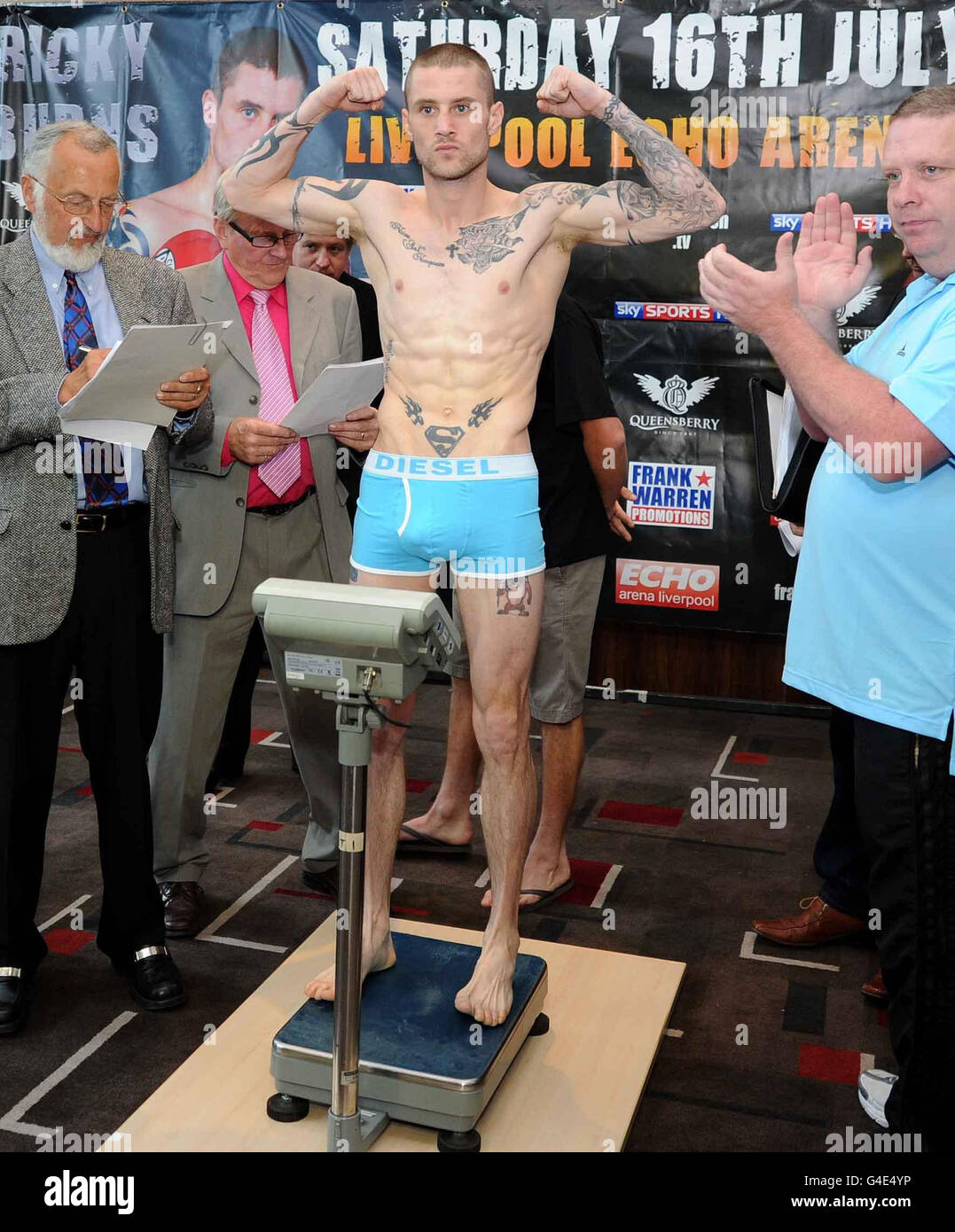 Ricky Burns weighs in for his WBO World SuperFeatherweight
