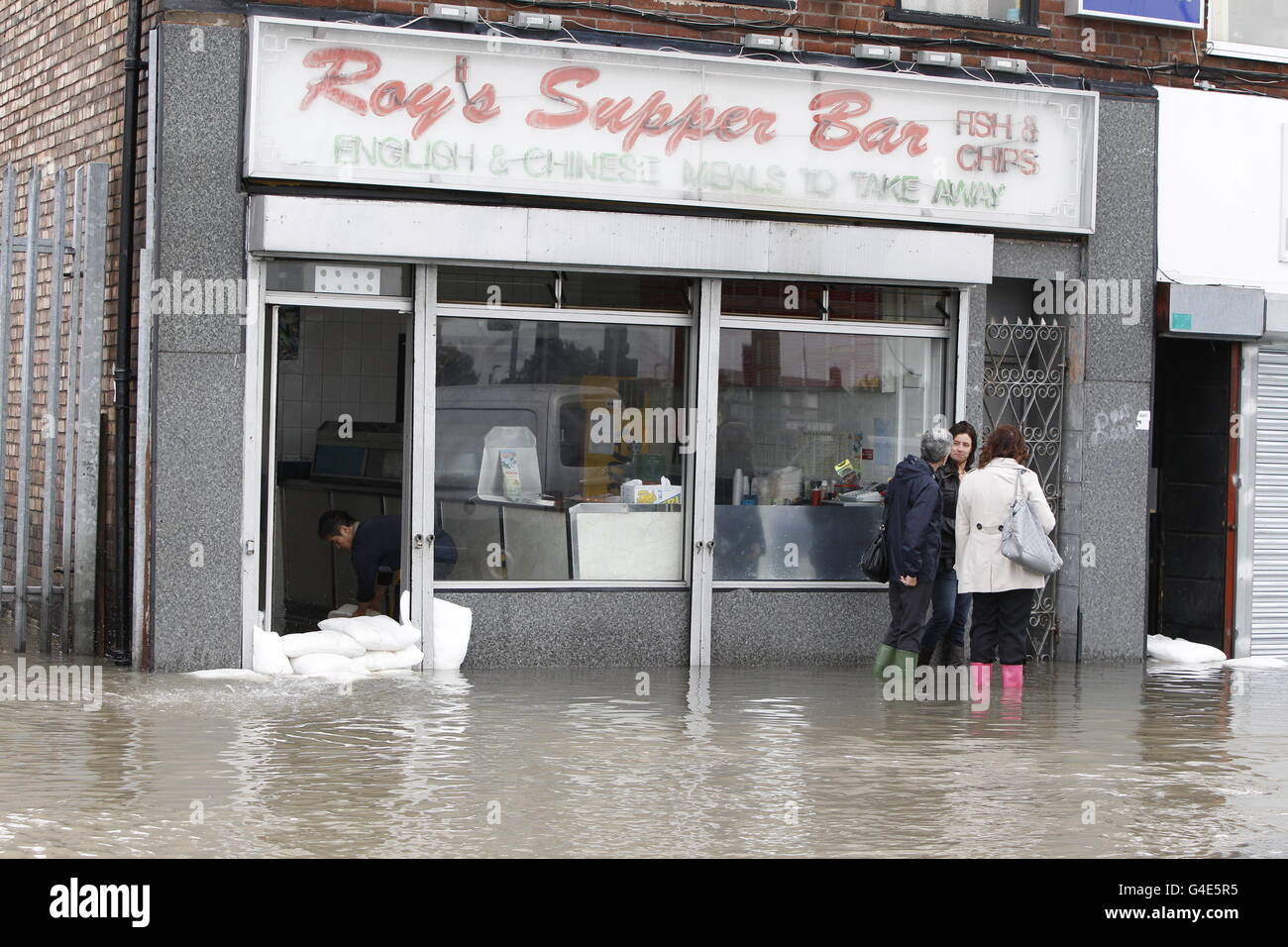 Burst water main Stock Photo - Alamy