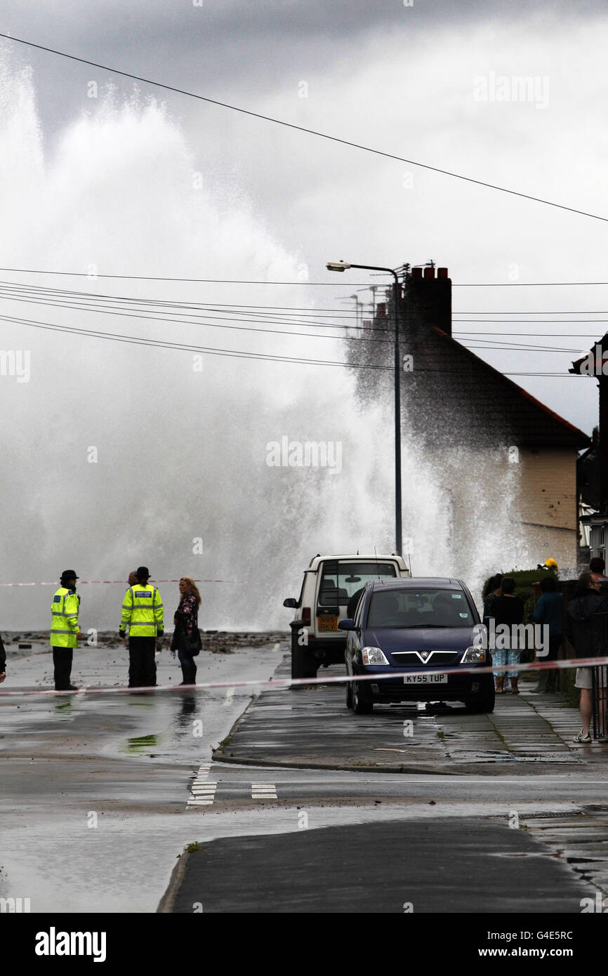 Burst water main Stock Photo Alamy