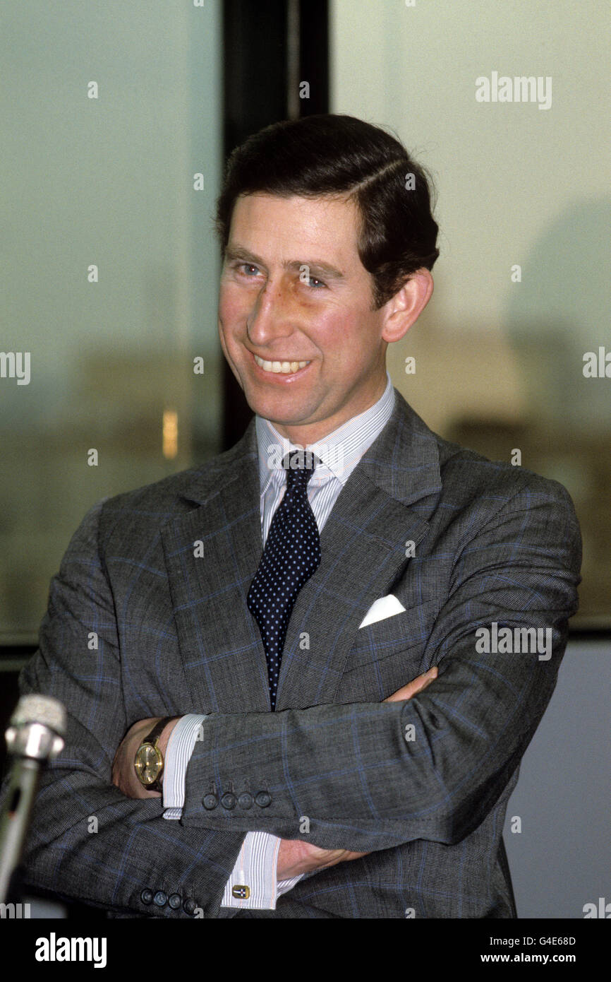 The Prince of Wales after opening the new offices of the British Technology Group, at Newington Causeway, London. Stock Photo