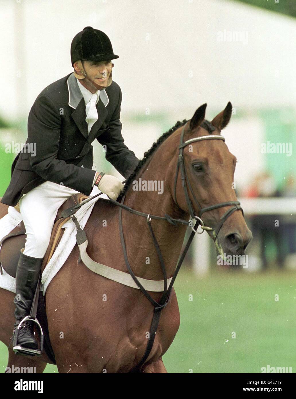 New Zealander, Blyth Tait on Chesterfield, winner of the 1998 Burghley Pedigree Chum Horse Trials, in Stamford Lincs today (Sunday). Photo by Kit Houghton. Stock Photo