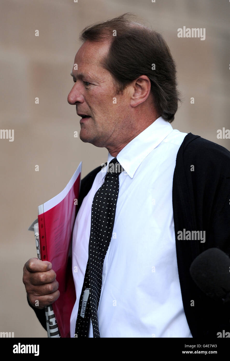 Mobility aid salesmen Shane Johnson arrives at Nottingham Crown Court