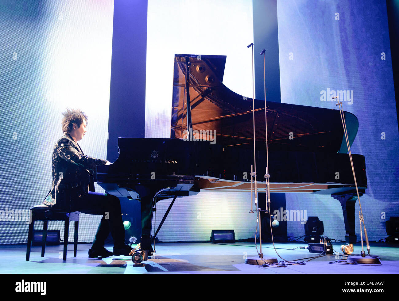 Lang Lang performs on stage at the Roundhouse in Camden, north London ...