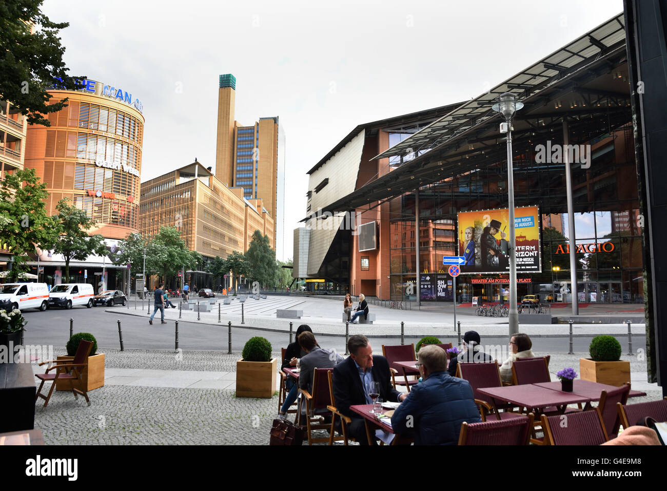 Modern architecture of apartments and offices at Daimler Chrysler