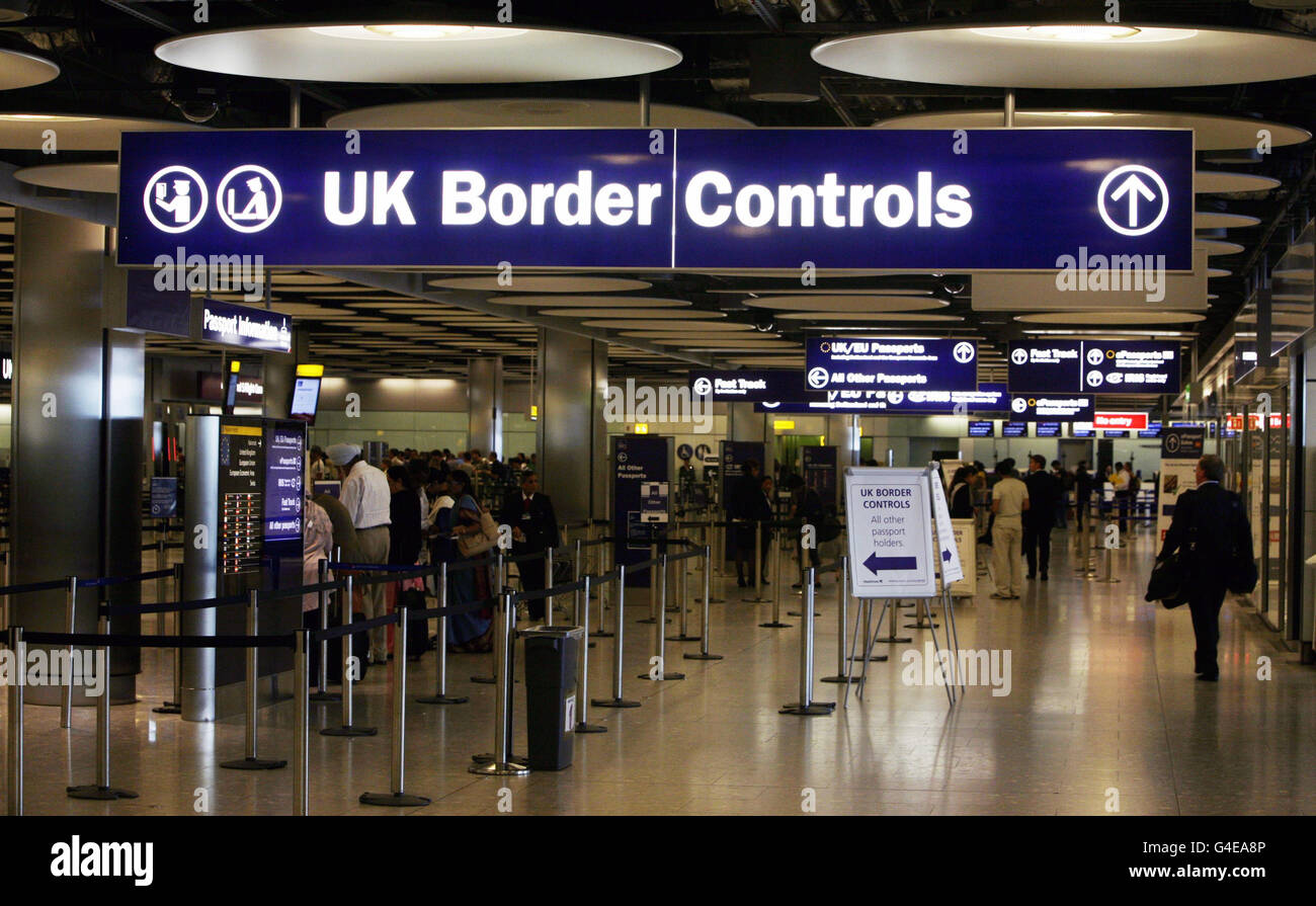 Border control at heathrow airport hires stock photography and images Alamy