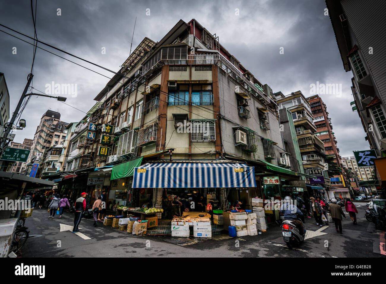 Old buildings in Taipei, Taiwan. Stock Photo