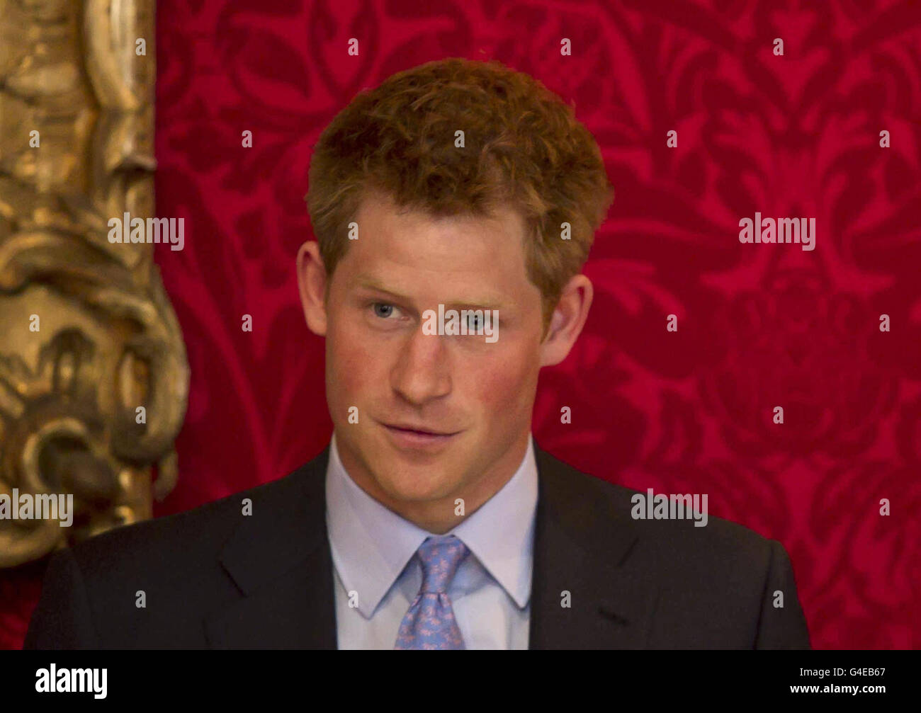 Prince Harry introduces the final lecture in a series by South African historian and lecturer Rob Caskie about the 1879 Anglo-Zulu war at St James's Palace in London. Stock Photo