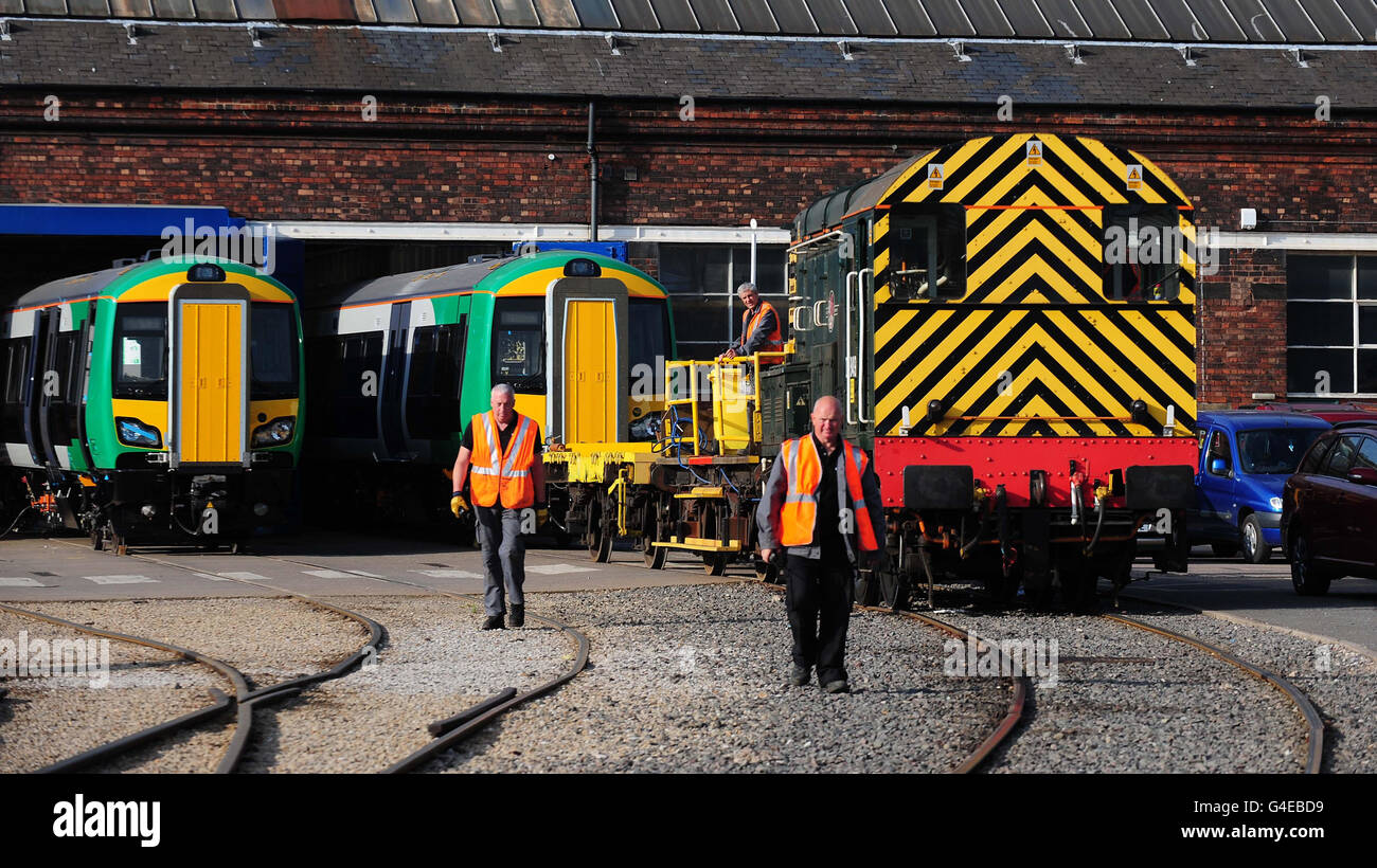 A general view of train manufacturing company Bombardier in Derby