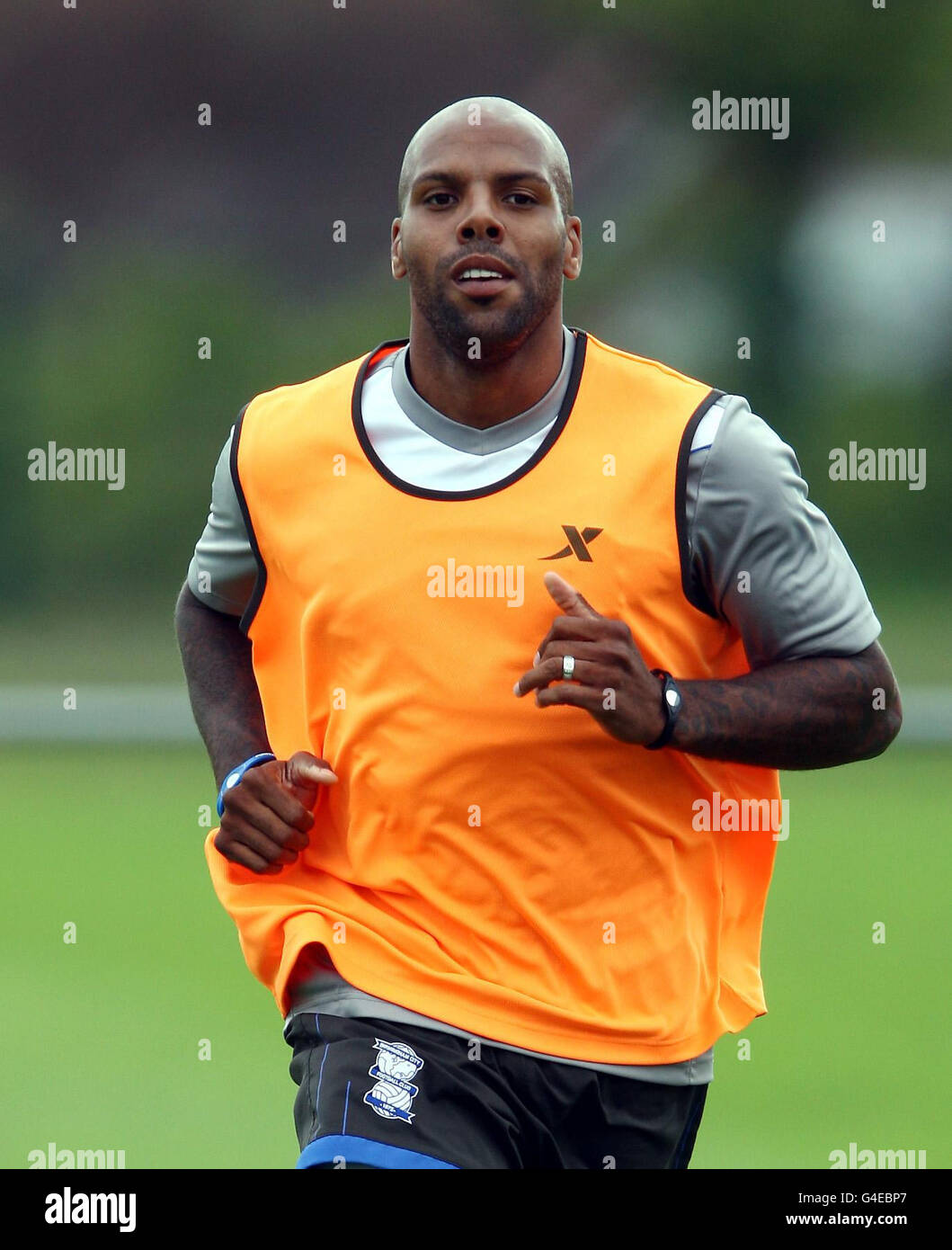 Birmingham City's Marlon King during an open training session at Wast