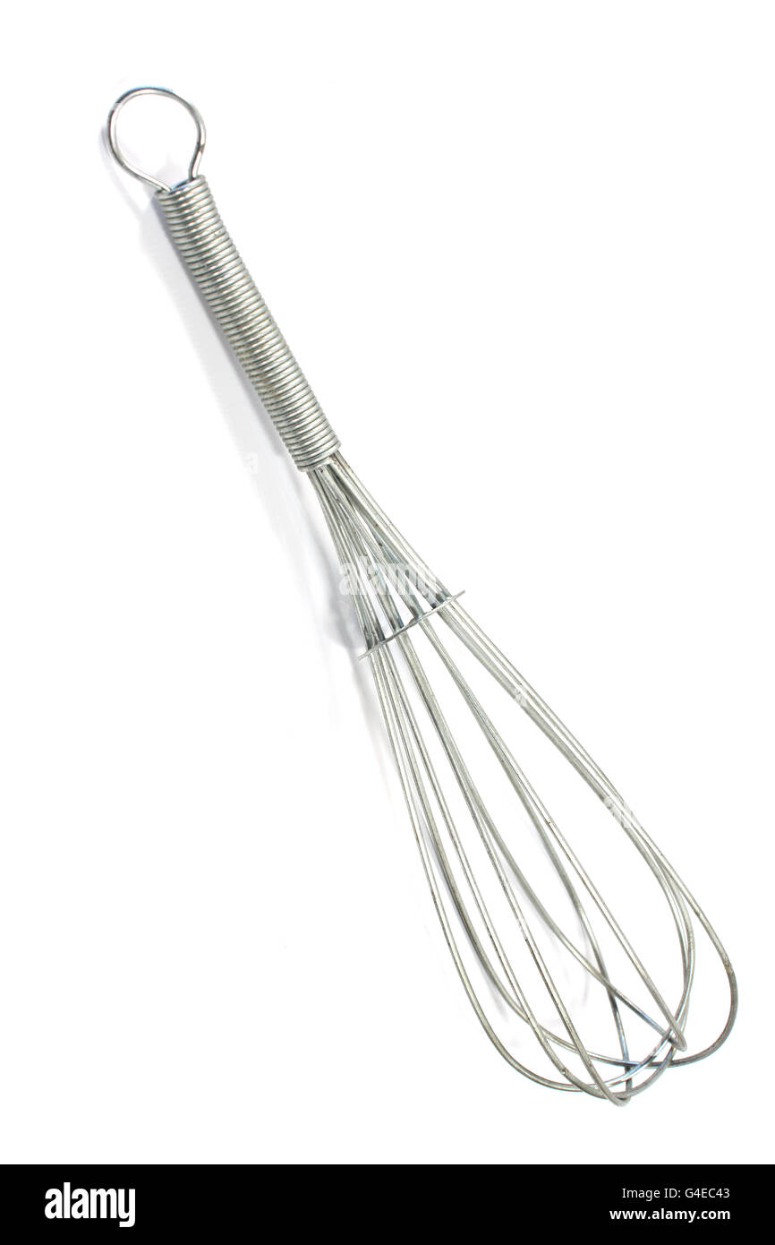 Wire whisk isolated on white Stock Photo