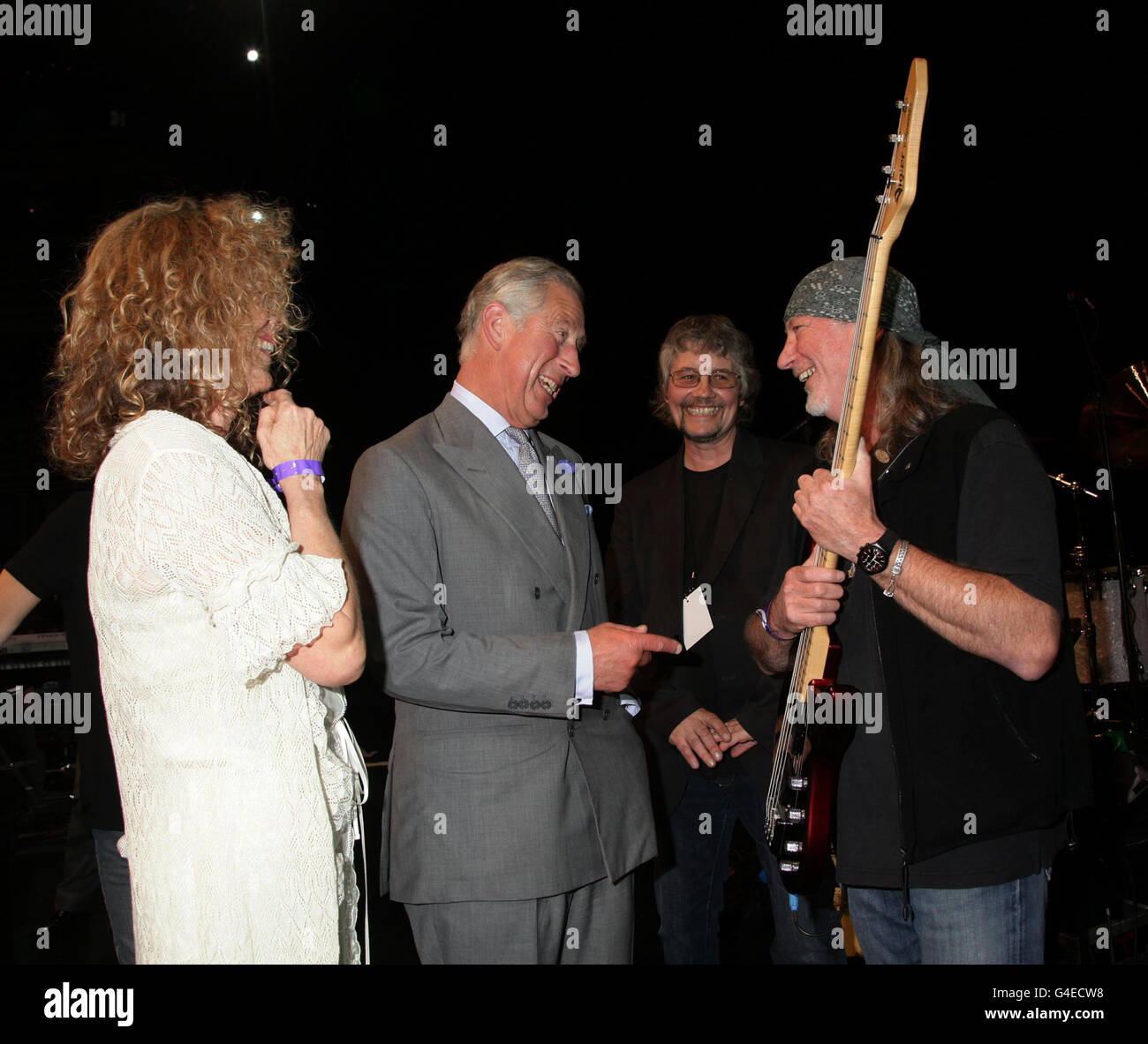 The Prince Of Wales Meeting left To Right Jacky Paice And Members Of the-prince-of-wales-meeting-left-to-right-jacky-paice-and-members-of