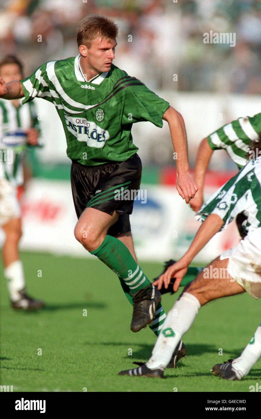 Soccer - Portugese - Sporting Lisbon. Andrzej Juskowiak, Sporting Lisbon  Stock Photo - Alamy