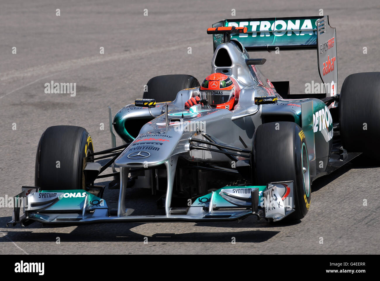 Mercedes GP Petronas' Michael Schumacher during the Practice