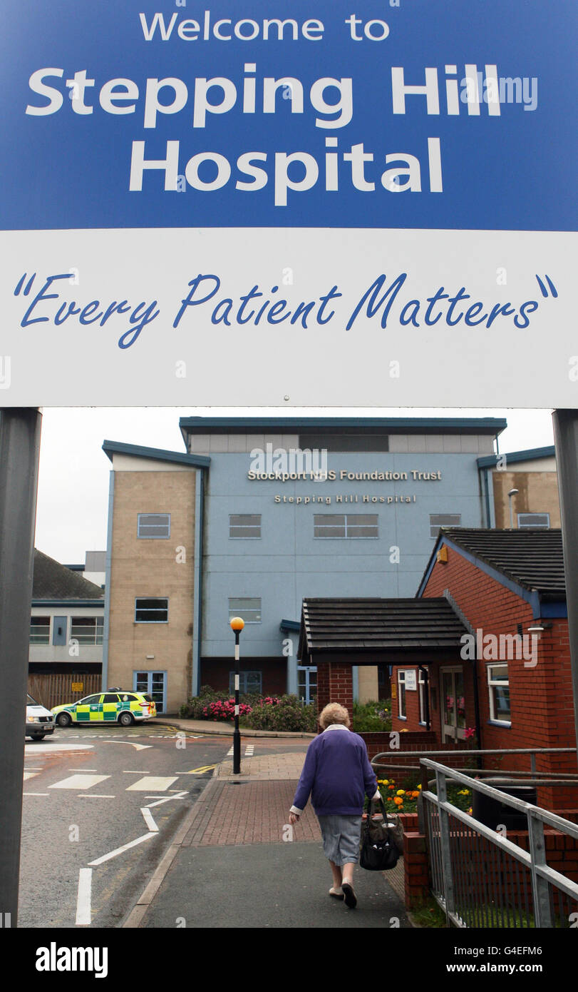 A general view of Stepping Hill hospital in Stockport, Greater Manchester Stock Photo Alamy
