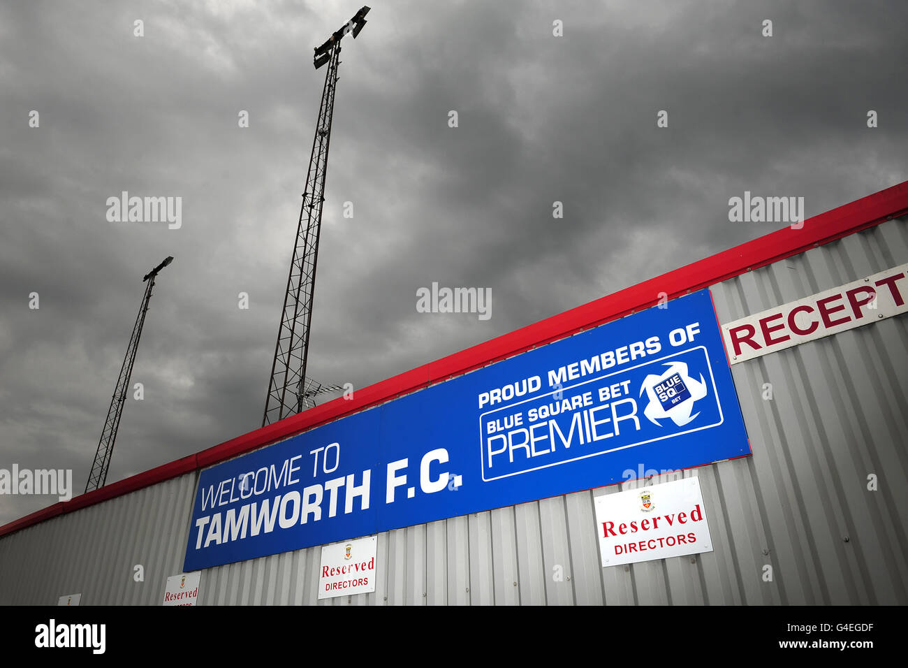 tamworth f c signage lamb ground hires stock photography and