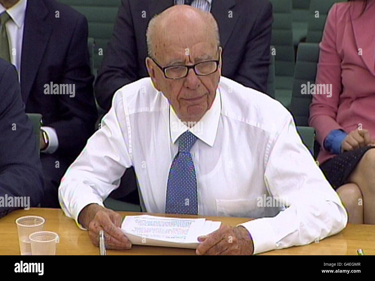 A jacketless Rupert Murdoch, Chairman and Chief Executive Officer, News