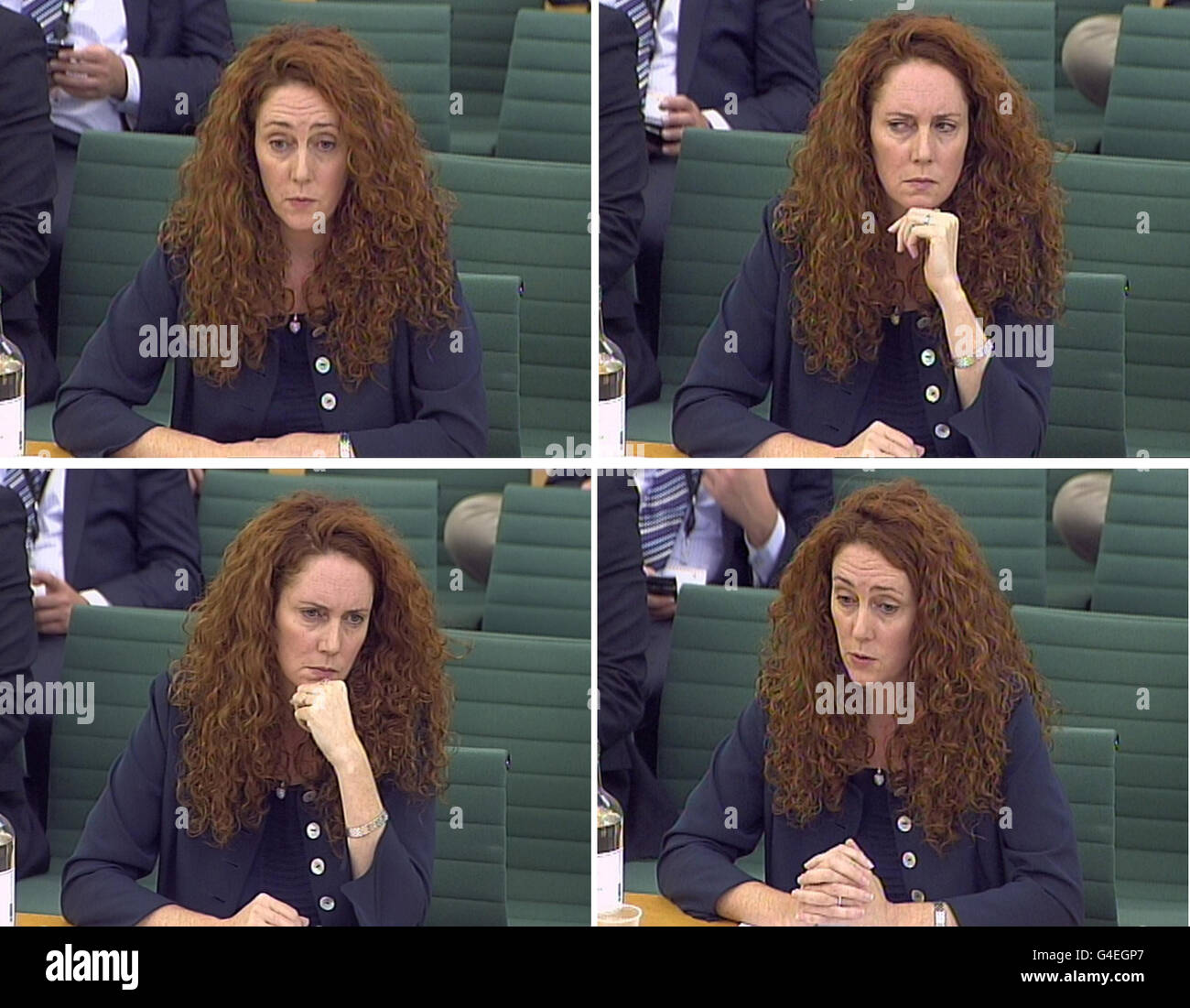 Rebekah Brooks, former Chief Executive Officer, News International Ltd, giving evidence to the Culture, Media and Sport Select Committee in the House of Commons in central London on the News of the World phone-hacking scandal. Stock Photo
