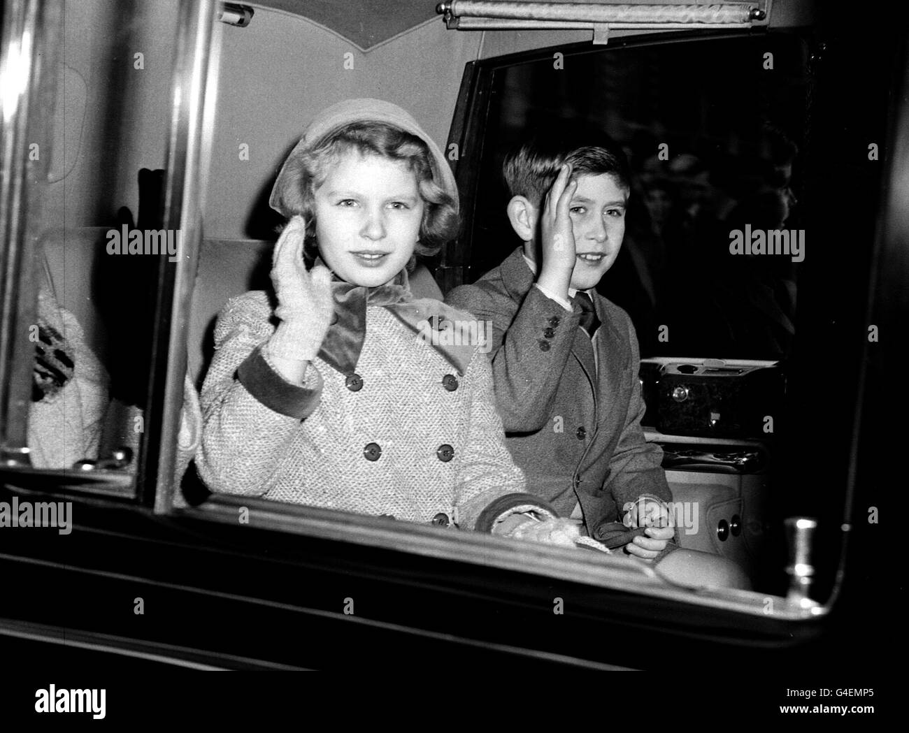 PRINCESS ANNE AND PRINCE CHARLES 1958 Stock Photo Alamy
