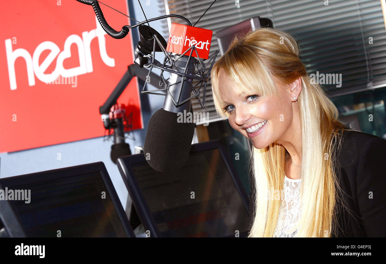 Emma Bunton in the Heart radio studios in central London. Bunton promised  the forthcoming musical inspired by the Spice Girls' songs will be  'amazing' but said she had been sworn to secrecy