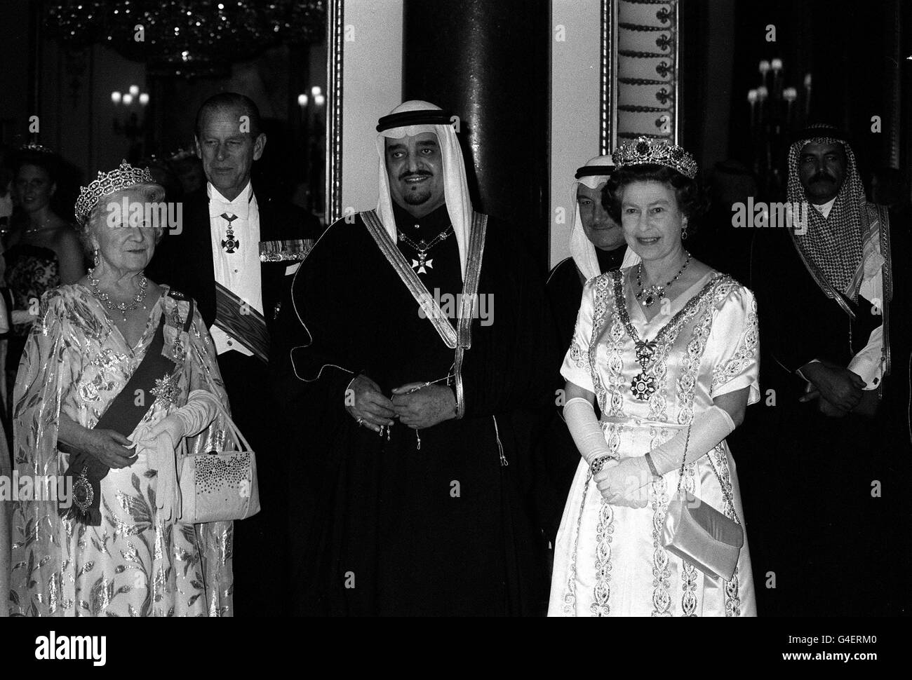 Royalty - State Visit of King Fahd of Saudi Arabia - Buckingham Palace, London Stock Photo