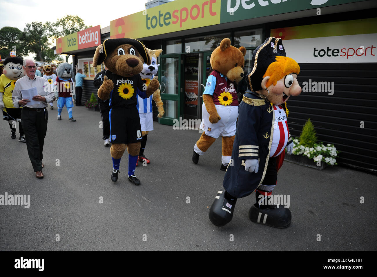 Sheffield United mascot Captain Blade (right), West Ham United mascot