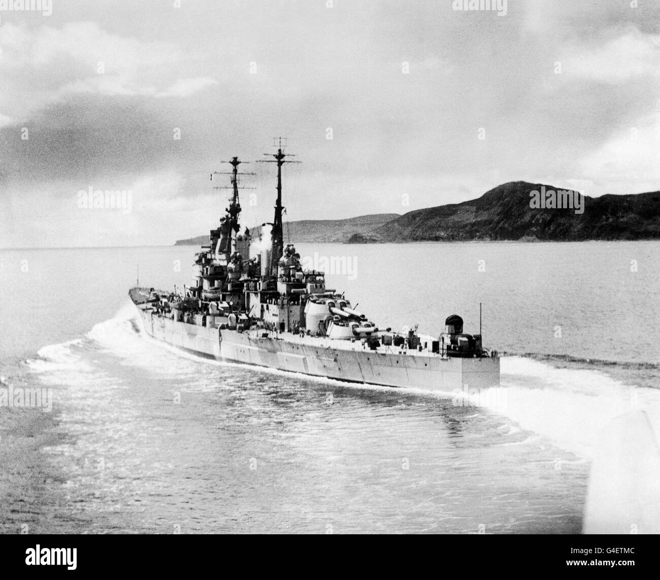 Military - HMS Vanguard - Firth of Clyde Stock Photo