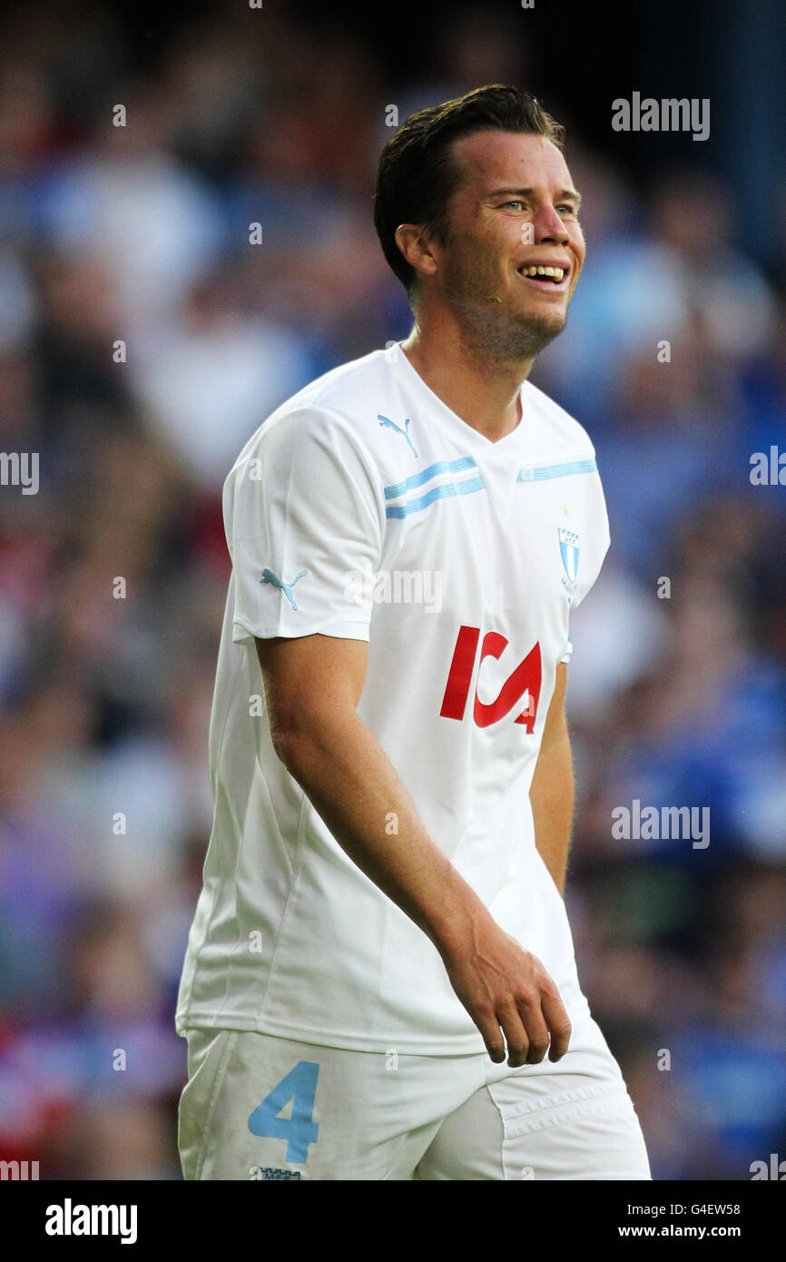 Soccer - UEFA Champions League - Third Qualifying Round - First Leg - Rangers v Malmo FF - Ibrox Stadium. Daniel Andersson, Malmo Stock Photo