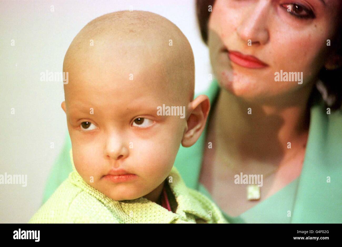 Mariam Hamza the four-year-old Iraqi girl, who has spent the last six months undergoing treatment for leukaemia, said goodbye to the Royal hospital for sick children in Glasgow today (Monday) as she was collected by her guardian Faten Hamed.. See PA Story HEALTH Iraq. Photo by David Cheskin. Stock Photo