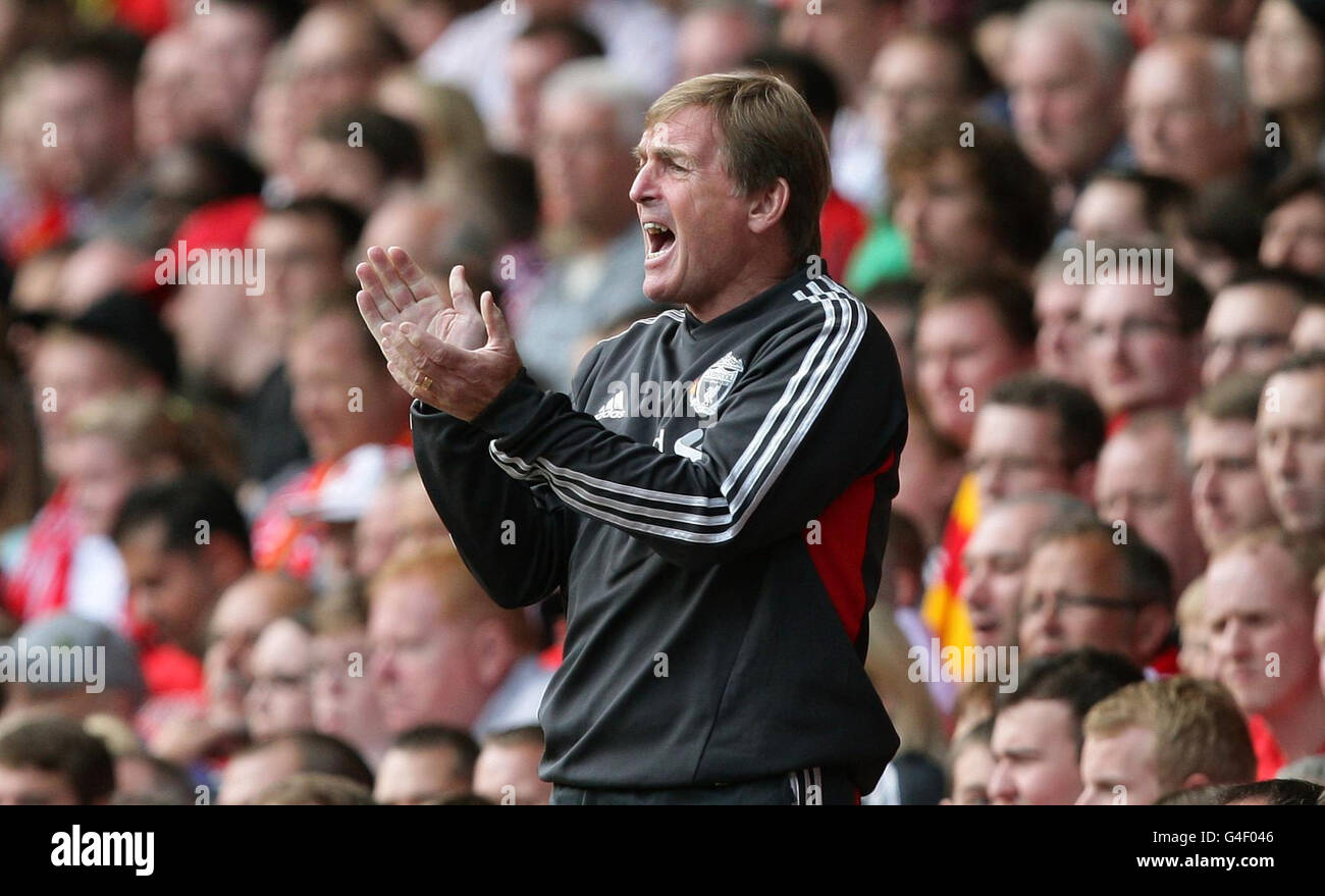 Liverpools manager kenny dalglish during the pre friendly at anfield hi ...