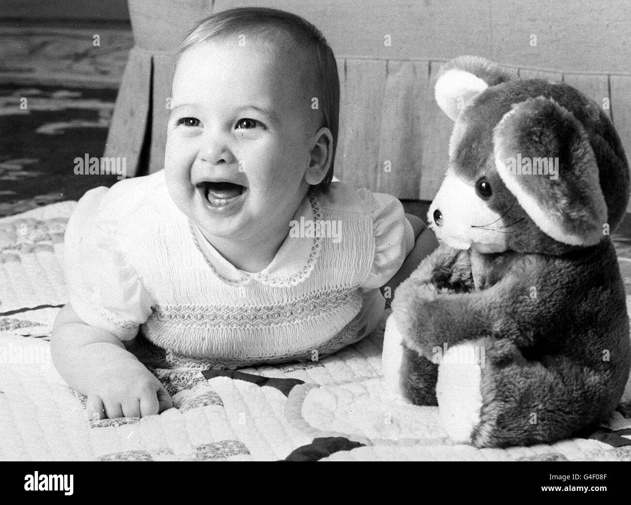 Prince William in the sitting room at Kensington Palace, London. Stock Photo