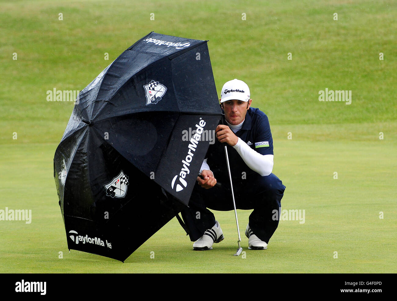 USA's Dustin Johnson during round four of the 2011 Open Championship at