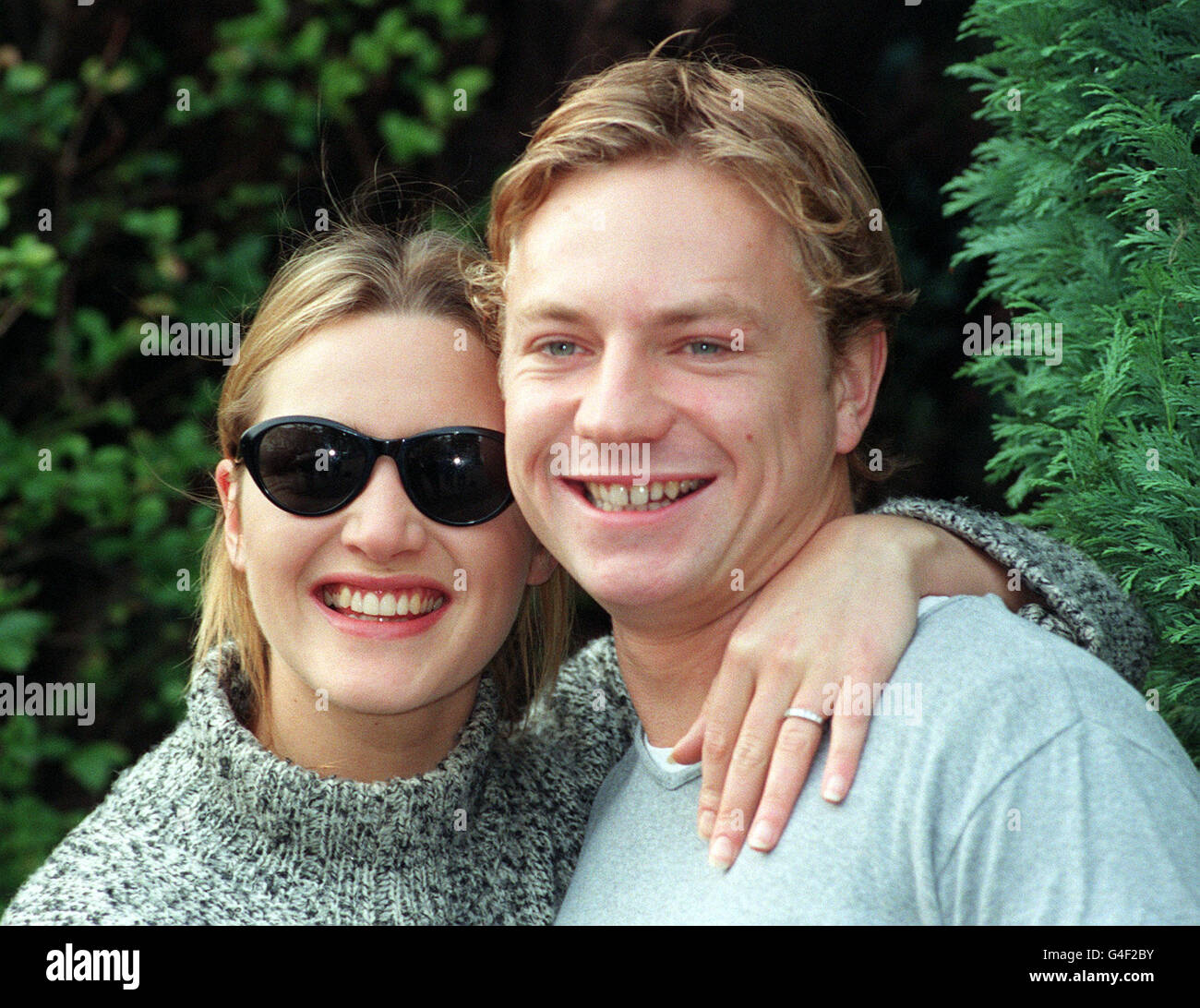 Titanic star Kate Winslet and her fiance Jim Threapleton outside her