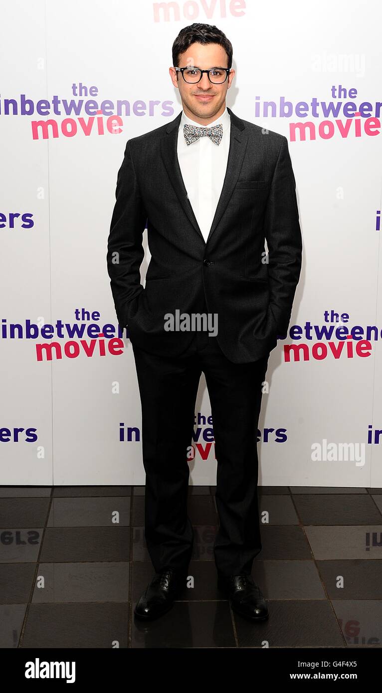 Simon Bird arriving for the world premiere of The Inbetweeners Movie, at the Vue Cinema, Leicester Square, London. Stock Photo