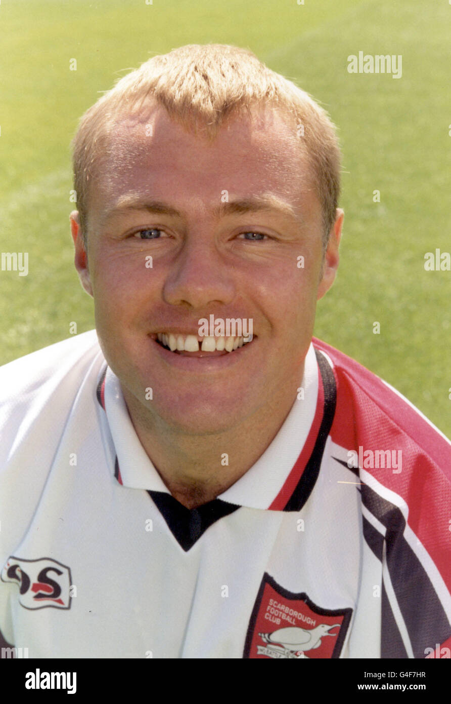 PA NEWS PHOTO 31/8/98 LIAM ROBINSON OF SCARBOROUGH FOOTBALL CLUB. Stock Photo