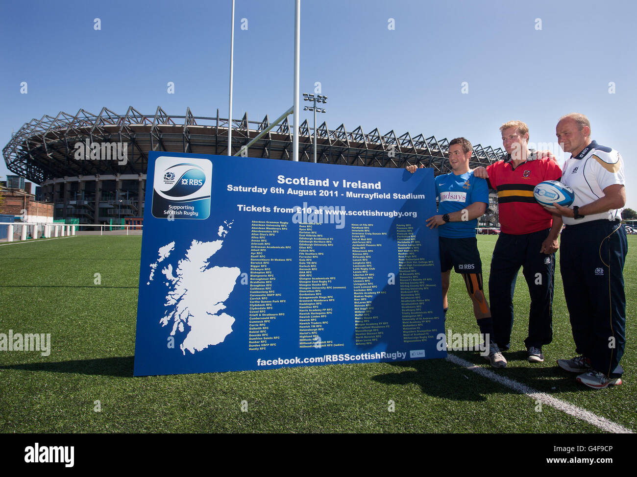Rugby Union - Fabric Of The Nation Photocall - Murrayfield Stock Photo ...