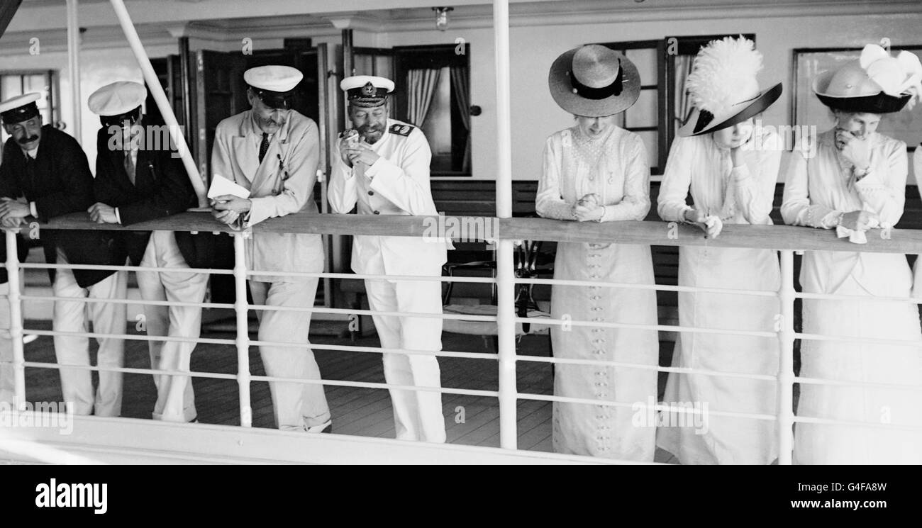 British Royal Family - King George V & Queen Mary Stock Photo