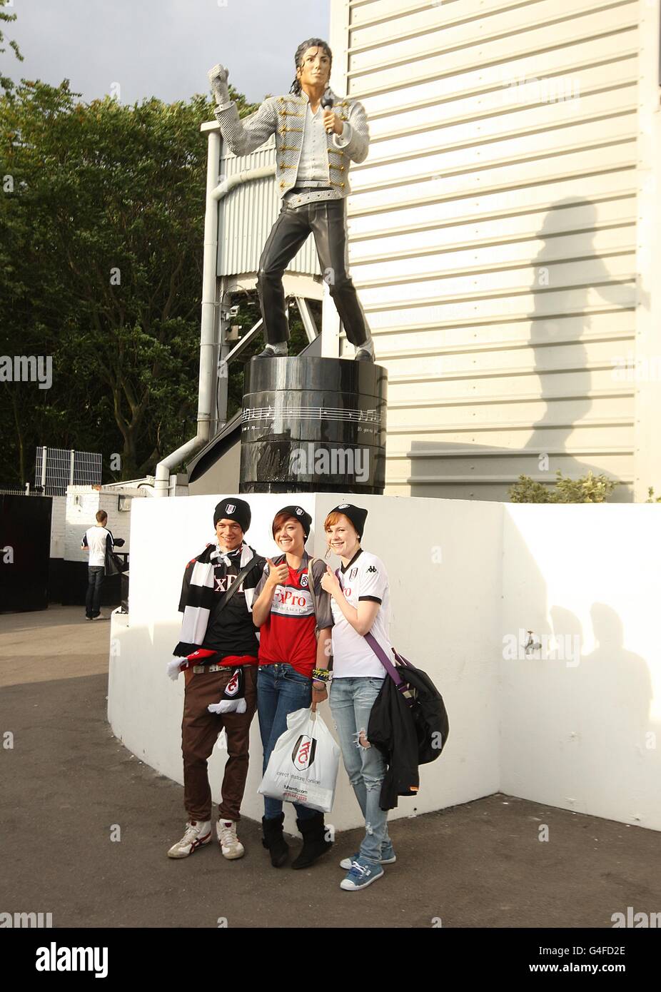 Michael Jackson Statue Outside Craven Cottage High Resolution Stock