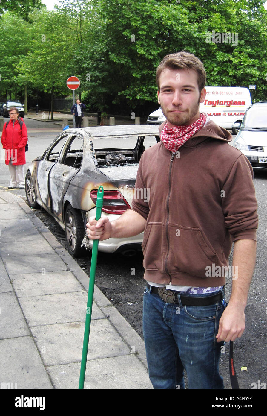 Charles Jupiter, 21, who set up a Facebook page, Liverpool CleanUp